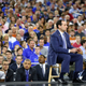 Illustration for article titled Eight Photos Of Coach K Sitting On A Lil Stool